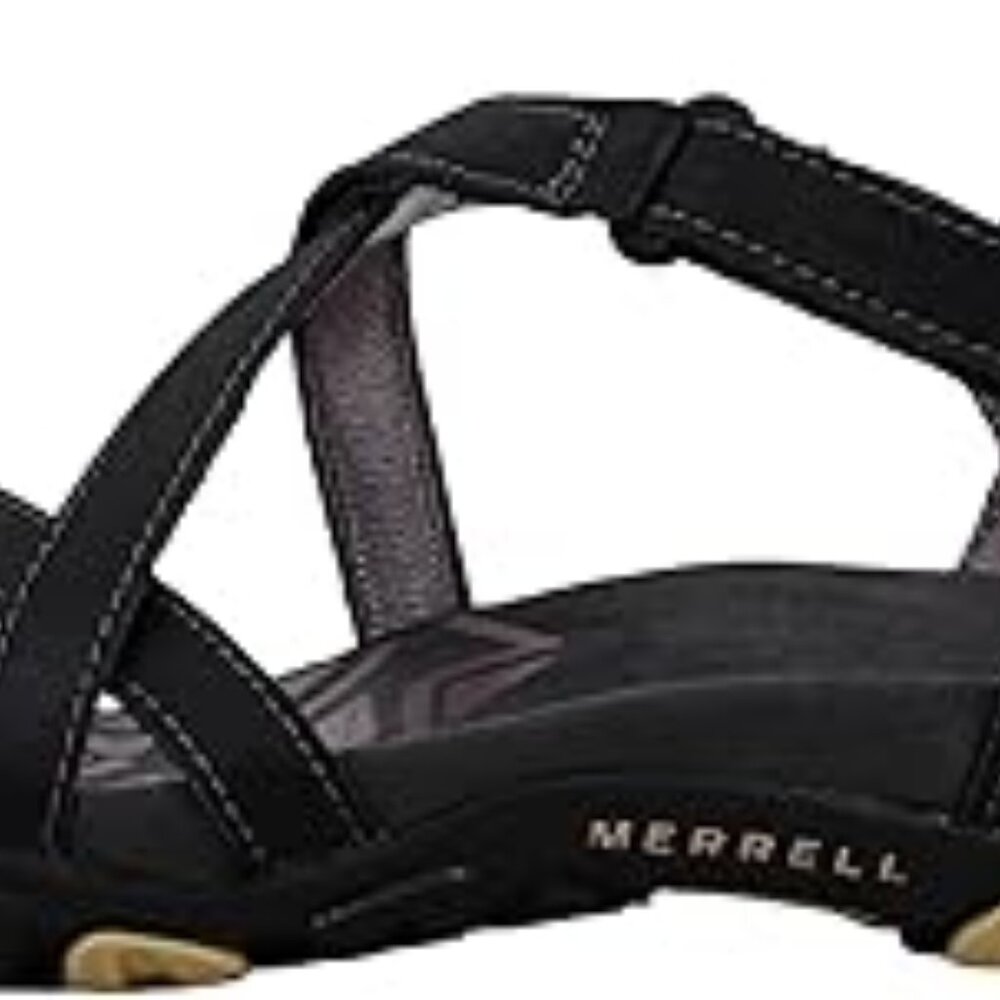 Merrell Women’s Black and Lilac Leather Sandal Size 7 - Picture 9 of 9